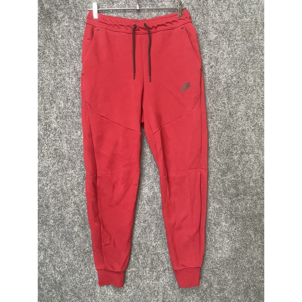 Nike Tech Fleece Joggers Sweatpants Pockets Comfort Red Mens S